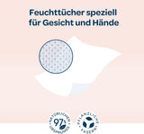 BIOLANE - Lingettes humides bébé, visage et mains - Lingettes nettoyantes extra douces pour l'hygiène - Lingettes humides bébé dès la naissance - Sans alcool - 12 x 64 lingettes (768 lingettes)