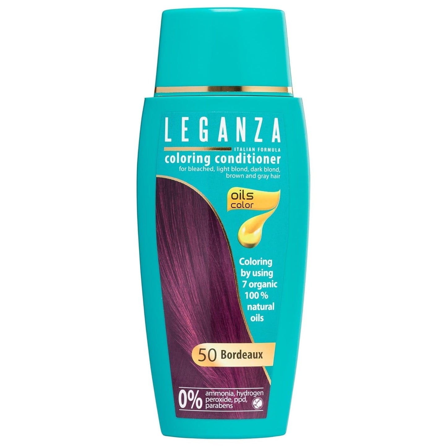 Leganza Baume Naturel Teinture Capillaire Couleur 71 Café Latte | Teinture capillaire sans ammoniaque | Enrichi de 7 huiles naturelles | 150 ml de teinture capillaire Naty Shop 50 Bordeaux
