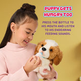Little Live Pets Mon vraiment vrai chiot – Patchs ; Chiot interactif ; plus de 60 sons/réactions ; aspect réaliste ; 1 sur 72 variantes ; ensemble de jeu avec sac de transport ; piles incluses ; 5 ans et plus