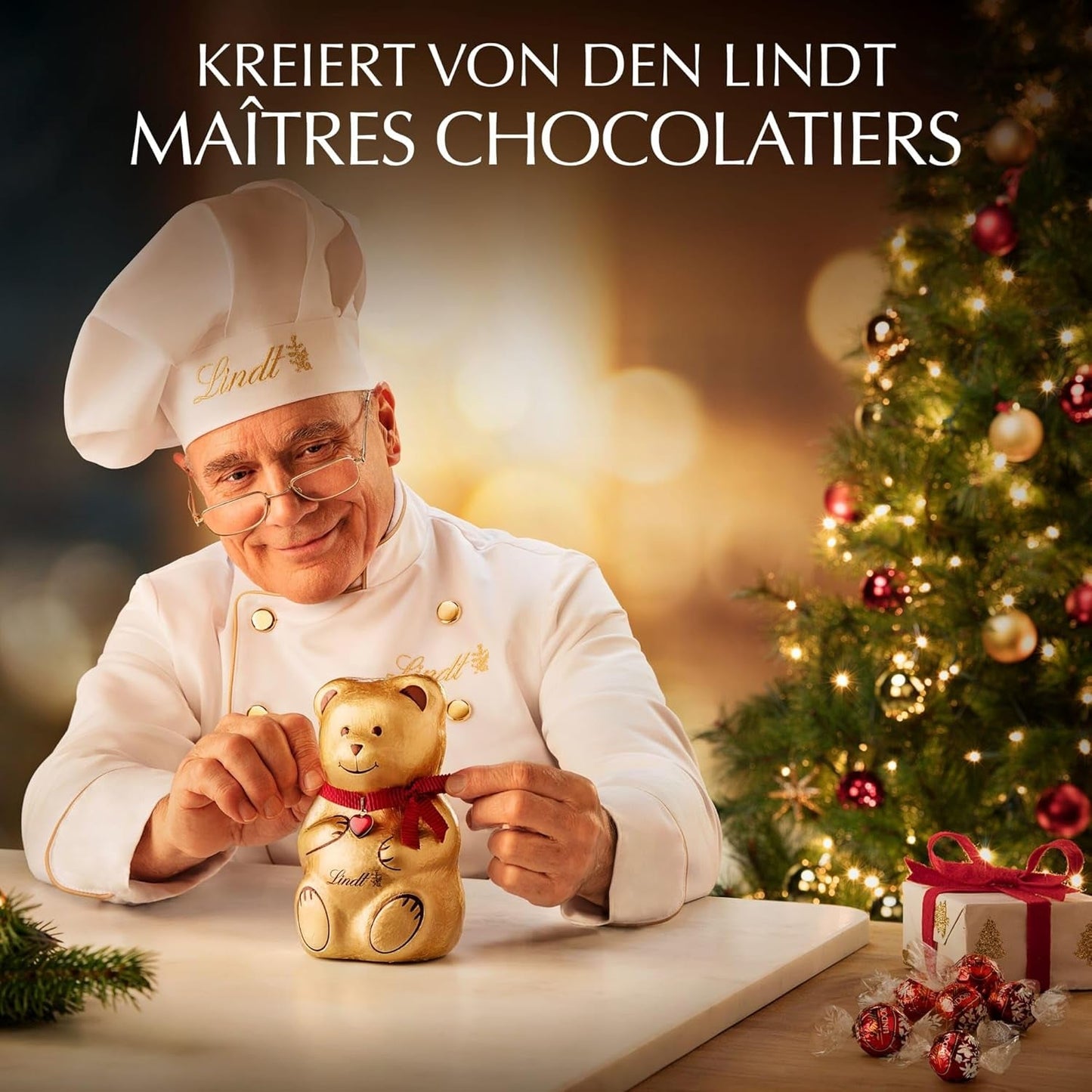 Chocolat Lindt | Coffret de pralines Pièces d'Or | 180g | 18 pralines en 10 assortiments comme un assortiment fin de pralines, certaines avec de l'alcool | Coffret cadeau premium avec pralines de Noël