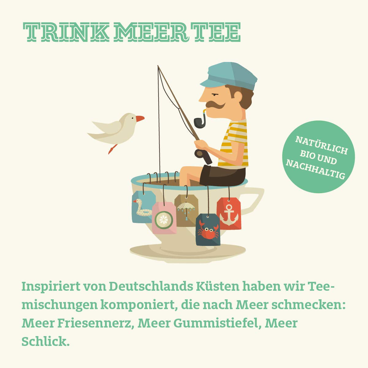 Boire plus de thé FRISCHER FRIESE - Tisane bio | Mélange de menthe | Thé à la menthe biologique | Thé en vrac dans une boîte à thé | Cadeau I 50 G