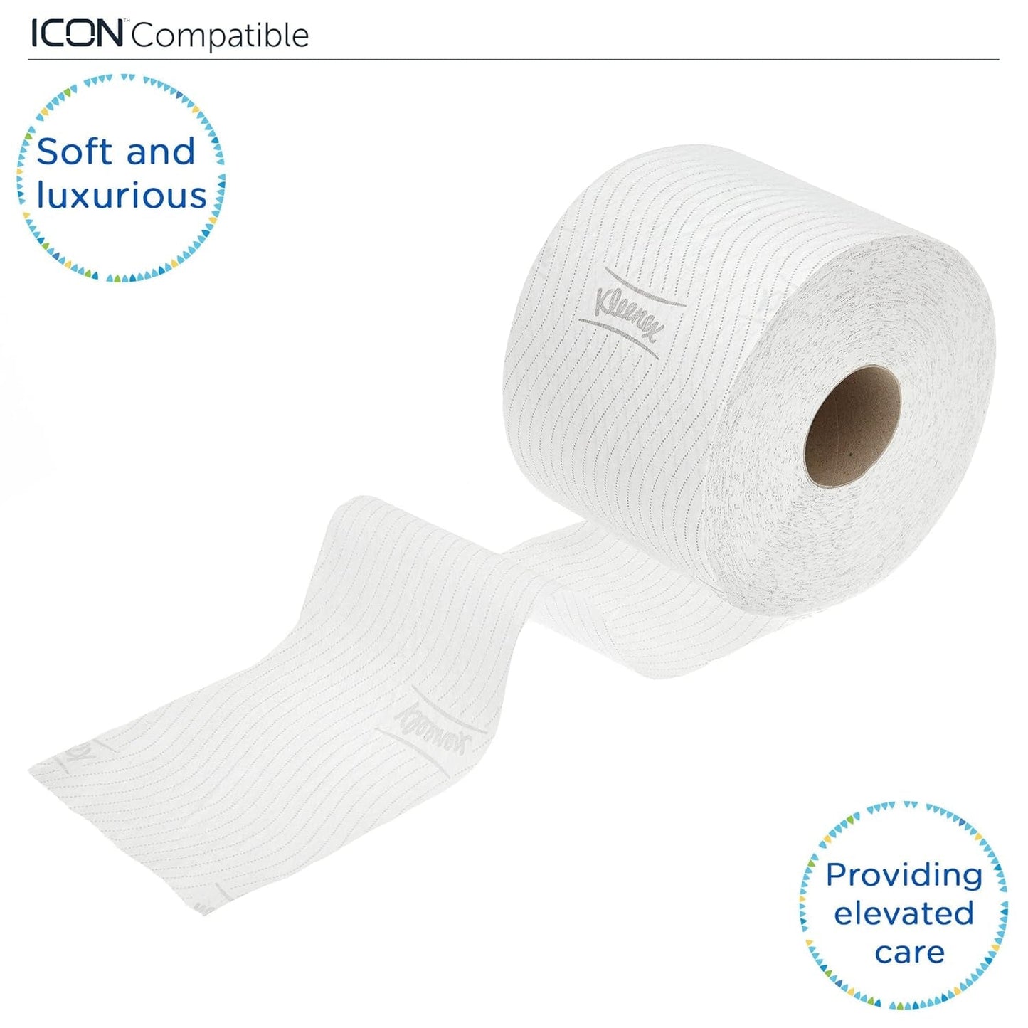 Kleenex Standard Roll 8441 Papier toilette – Papier toilette 2 épaisseurs – 6 paquets de 6 rouleaux x 600 feuilles chacun, blanc (36 rouleaux/21 600 feuilles au total)