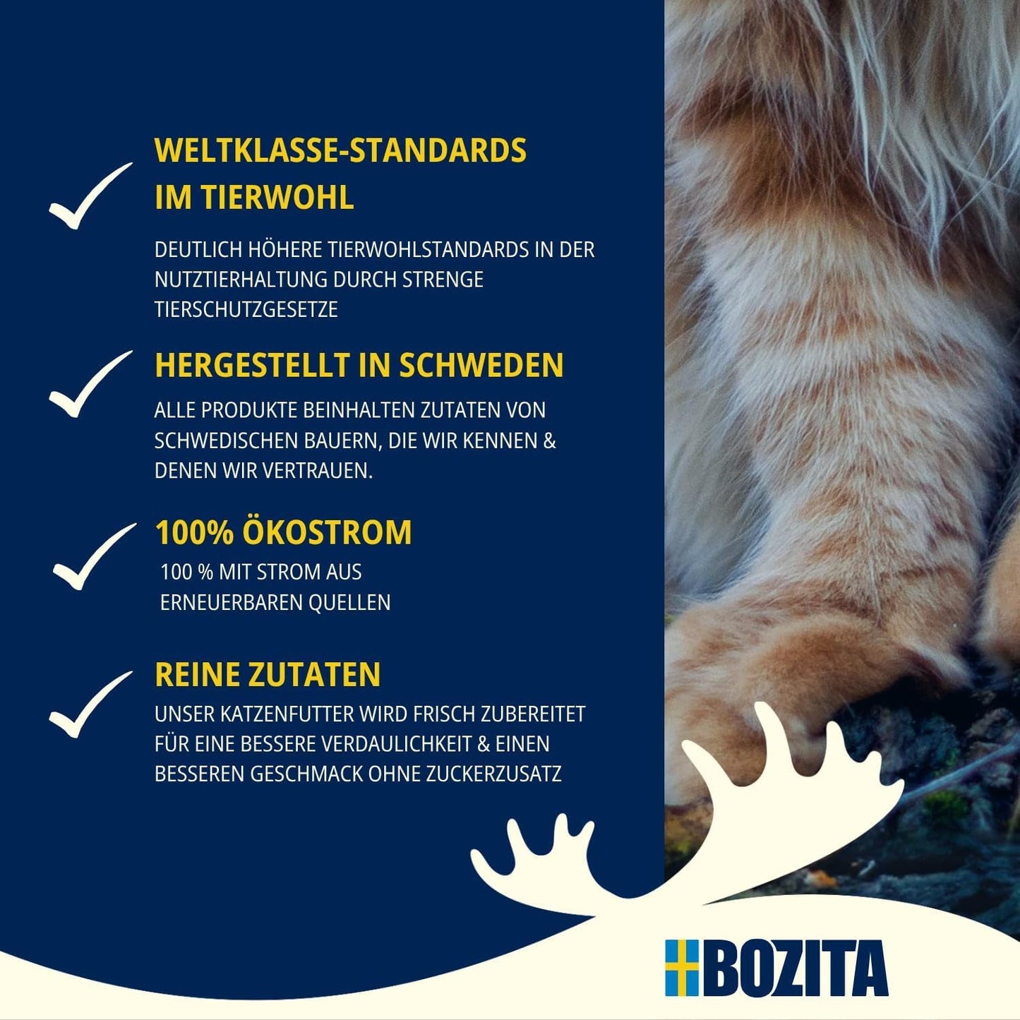 Pack d'essai Bozita Tetra en sauce avec beaucoup de poulet, charbon de bois et beaucoup de poulet et de bœuf en gelée - 4+2-6x370g Aliment sans céréales et sans sucre pour chats stérilisés avec 7,5% de protéines et 5% de matières grasses