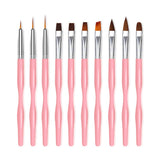 Ensemble de pinces à ongles pour Nail Art, 10 pièces de pinces à ongles, pinces à ongles professionnelles, pinces à revêtement fin pour ongles, noir