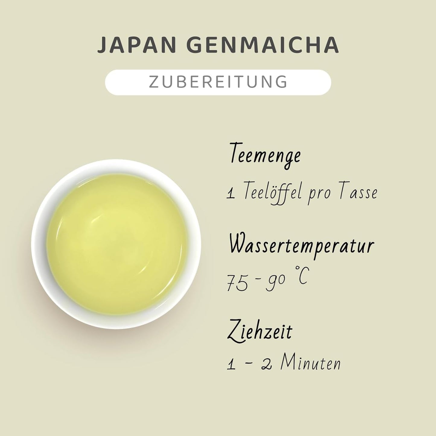 Thé vert japonais Genmaicha avec riz rôti, 50 % Kagoshima Sencha, thé vert en vrac de qualité supérieure, mélange traditionnel, sans arômes ajoutés, 100 g | Wondertea Thé vert japonais Genmaicha