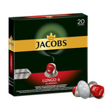 Café expresso Lungo Classico, Intensité 6 sur 12, 10 x 20 cafés & Café café crème crème, 200 cafés compatibles Nespresso, 10er Pack, 10 x 20 cafés, 1040 g