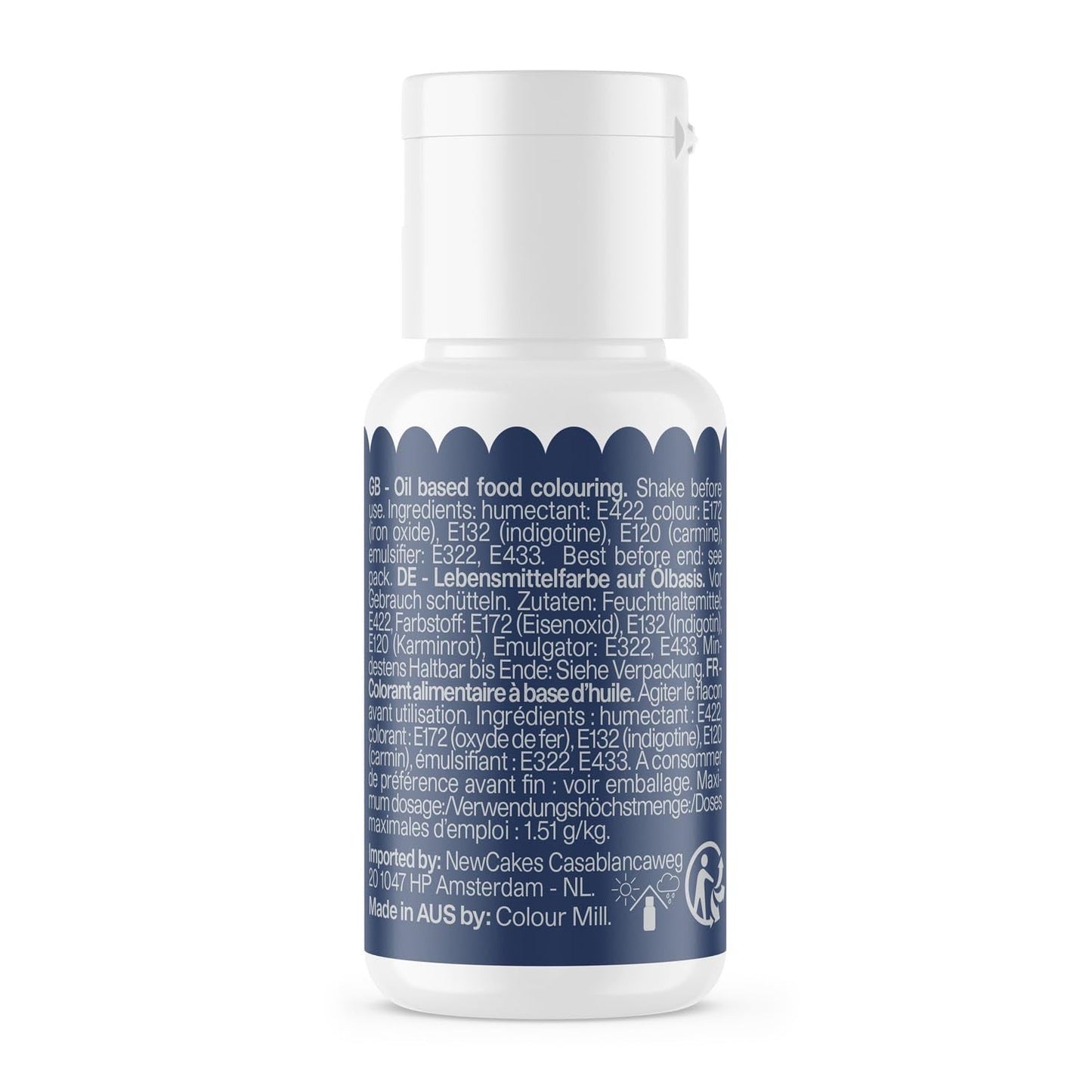 Colorant alimentaire Color Mill Oil Blend Midnight Oil - Colorant alimentaire pour chocolat, fondant, muffins, gâteaux, pâtisserie, macarons - Colorant alimentaire pour décorer gâteaux - 100 ml