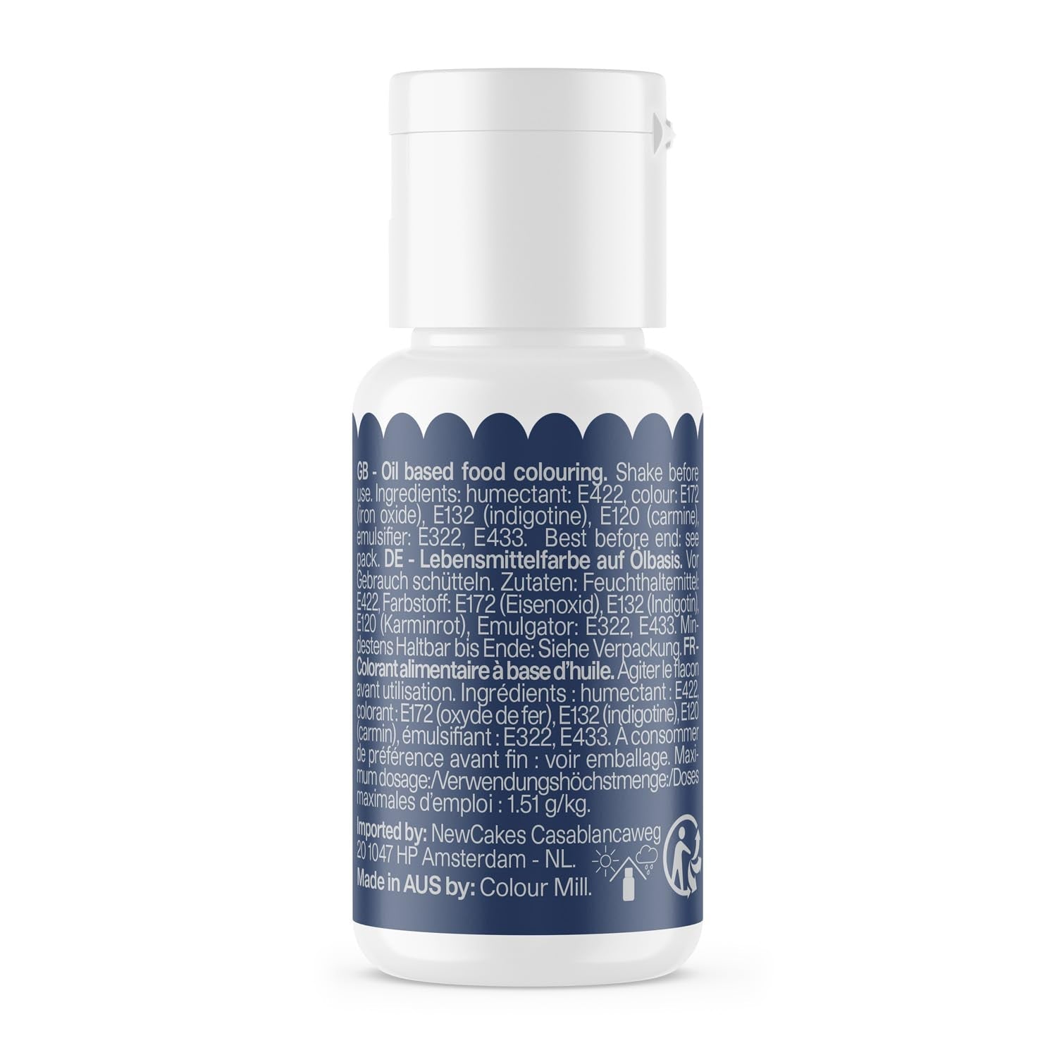 Colorant alimentaire Color Mill Oil Blend Midnight Oil - Colorant alimentaire pour chocolat, fondant, muffins, gâteaux, pâtisserie, macarons - Colorant alimentaire pour décorer gâteaux - 100 ml
