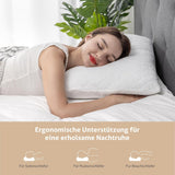 Oreiller EGO HOME à mémoire de forme 40x80 cm avec mousse à mémoire de forme déchiquetée - Oreiller cervical respirant et ergonomique pour dormeurs sur le côté, sur le dos ou sur le ventre - Certifié Oeko-Tex - Housse lavable