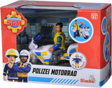 Simba 109251092 - Moto de police Sam le pompier, Avec figurine Malcolm, Avec accessoires, Saison 12, A partir de 3 ans Figurines Naty Shop