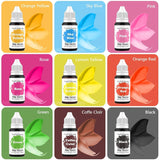 Colorant alimentaire 9 x 10 ml, colorant alimentaire liquide – ensemble de colorants alimentaires pour décorer des gâteaux, macarons, beignets, fudge, glaçage, savons DIY, crème glacée, colorant pour savon, colorant pour pistolet pulvérisateur