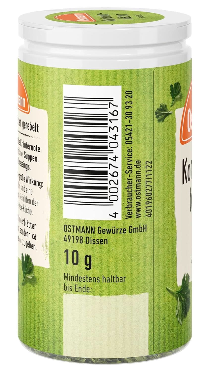Ostmann - Feuilles de coriandre, 10 grammes Condimente Naty Shop