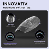 Btartbox Faux-ongles en amande extra courts - Gel à couverture complète X Soft XS - Semi-mat préformé pour salon d'ongles larges 320 pièces