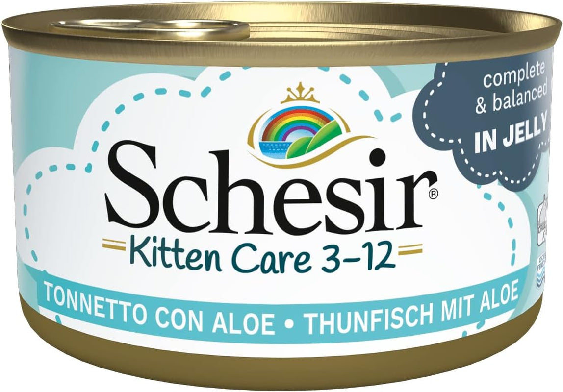 Nourriture humide pour chat chat gelée chaton thon à l'aloe vera, gelée, 24 boîtes x 85 g