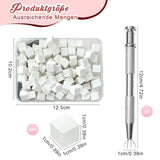 KASURE 300 pièces Nail Art Schwamm, Metall Mit Greifer Nagel Pinsel, Nageldesign Zubehör Für Nail Art, Schwammpinsel Für Farbverlaufs-Nageldesign