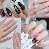100pcs porte-clés à ongles en croix 3D, porte-clés à ongles en croix, porte-clés à ongles chromés, accessoires d'ongles vintage, décorations d'ongles DIY, pour femmes et filles, décorations d'ongles DIY