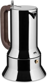 Alessi 9090/6 Espresso avec 6 tasses pour induction, acier inoxydable, argent, 15,5 x 13,5 x 27 cm