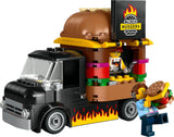 LEGO City Burger Truck - Ensemble de construction avec voiture jouet pour enfants de 5 ans, figurine et accessoires de camion de nourriture, cadeau amusant pour garçons et filles 60404 Jeux de construction Besuche den LEGO-Store