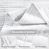 Comfort Spaces Kienna Parure de lit de luxe à double point - Couverture d'été légère et douce toute l'année - Taie d'oreiller assortie - Couverture blanche King Size (264,2 x 228,6 cm) Naty Shop Couettes et couettes