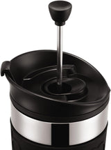 Bodum K11067-01 Travel Press Cafetière noire en acier inoxydable avec couvercle de rechange 350 ml