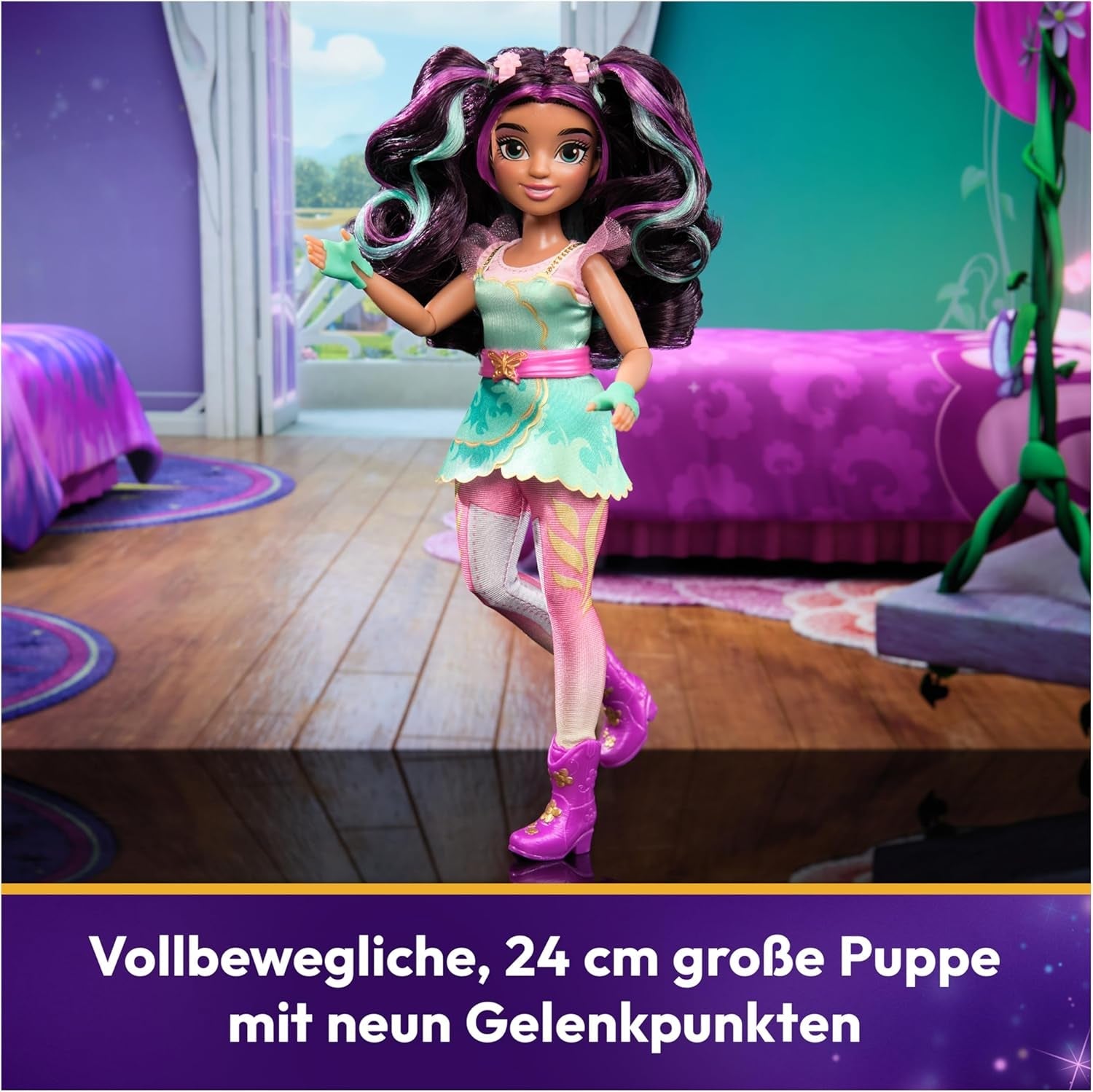Unicorn Academy Ankleidepuppe Ava - la poupée originale pour la série Netflix fidèle, 24 cm de gros et avec 7 accessoires pour un jeu de rôle fantastique, pour les enfants de 4 ans