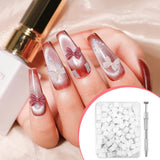 Pinceaux à ongles,100 pièces de pinceaux pour Nail Art avec pinces métalliques,éponge à ongles,pinsel à ongles,accessoires de manucure pour ongles,une variété de modèles d'art d'ongle dégradés à utiliser