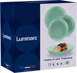 Service de table Pampille Turquoise Opale, 18 pièces - 6 personnes, turquoise