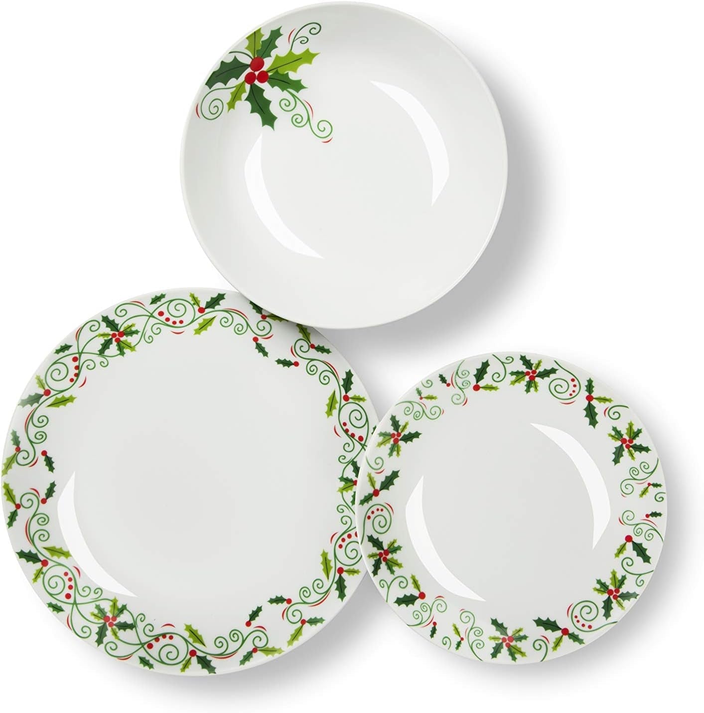 Excelsa SERV.TAV.18 PZ NOËL HOLLY Blanc