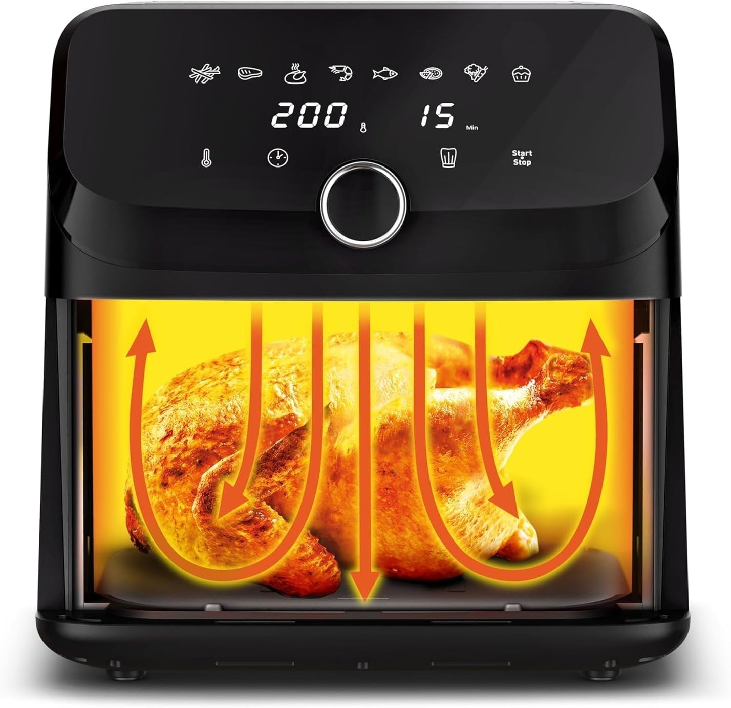 Friteuse à air chaud Tefal Easy Fry Mega, capacité de 7,5 litres, jusqu'à 8 personnes, EY8558E0 Électroménager Naty Shop