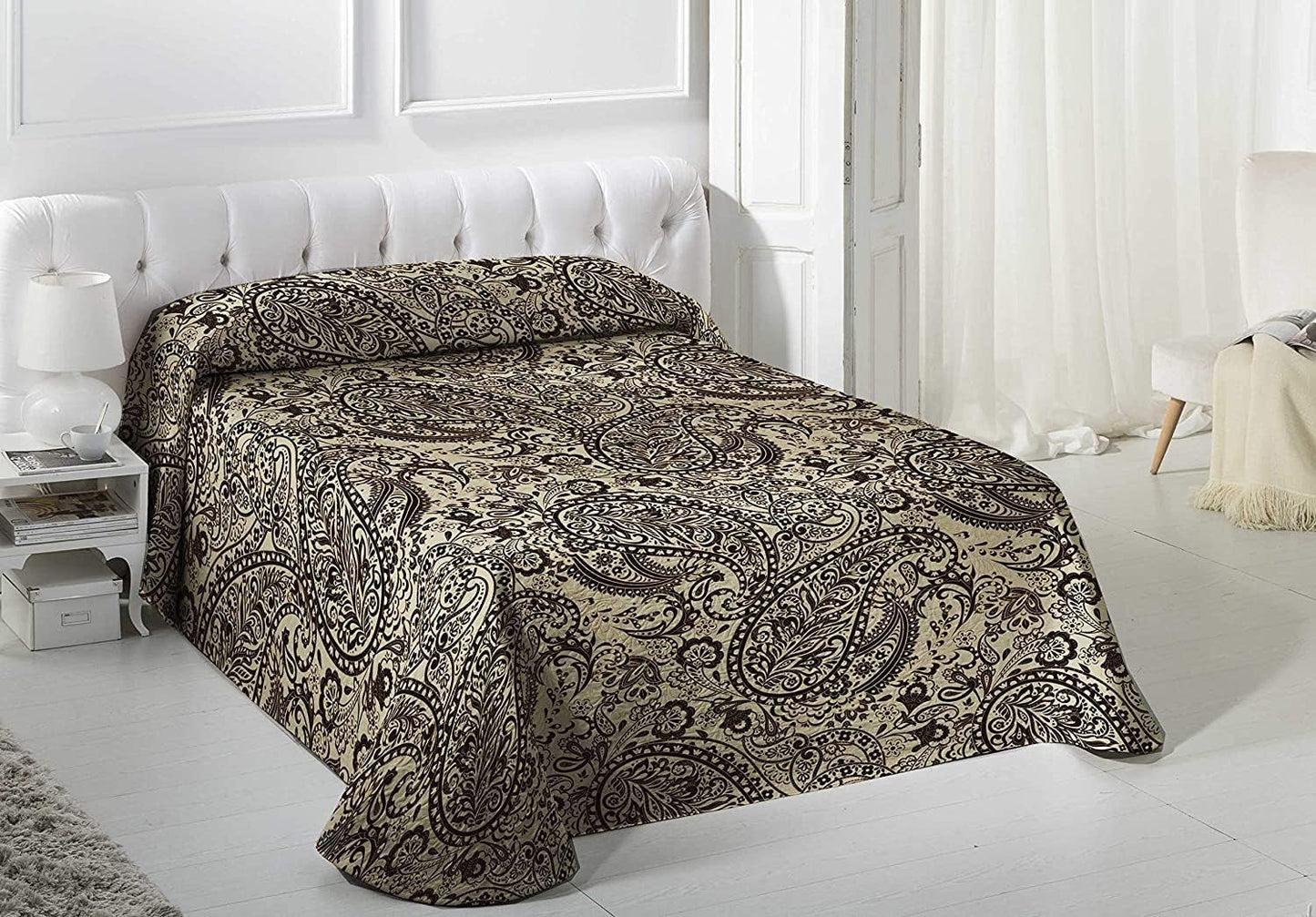 VIALMAN Couverture légère Sofia 29, Coton Polyester, Marron, Cama 135 : 230 X 270 Cm Lits et Couvertures Besuche den VIALMAN-Store