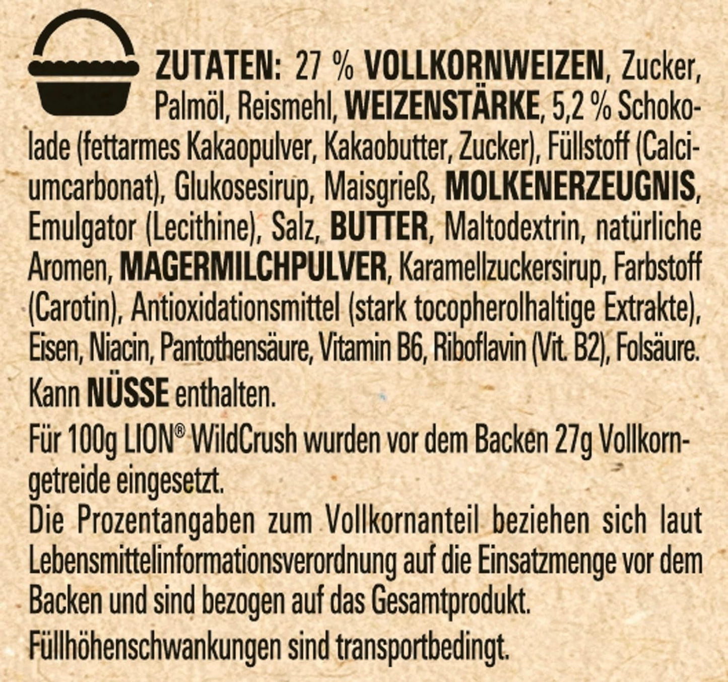 Nestlé LION WildCrush Céréales de petit-déjeuner au chocolat et au caramel, paquet de 8 (8 x 360 g)