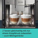 Machine à expresso automatique Siemens EQ.6 plus s700 TE657503DE, pour de nombreuses spécialités de café, mousseur à lait, moulin en céramique, double fonction café, anticalcaire, nettoyage vapeur automatique, 1500 W, acier inoxydable