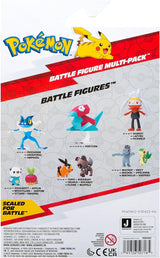 Pokémon PKW3402 - Battle Figure Multipack - pack de 4 avec Pikachu, Croc, Kwaks, Felori, figurines officielles détaillées, 5 cm chacune Figurines Naty Shop