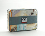 MANTAS MORA Couverture imprimée, grand volume, 100% polyester, 450 G/M², douce, pour l'automne/hiver, Design Harmony K60, 260 X 240 cm, pour lits de 160/180 cm, bleu Couettes et couettes Naty Shop