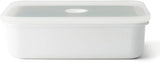 Boîte de conservation sous vide émaillée | XL| 1,85L | 23,5 x 17,5 x 7 cm | garde les aliments frais beaucoup plus longtemps | protège les aliments contre les bactéries et les infestations fongiques | sans pompe à vide Boîtes de conservation alimentaire Naty Shop Flat Xl
