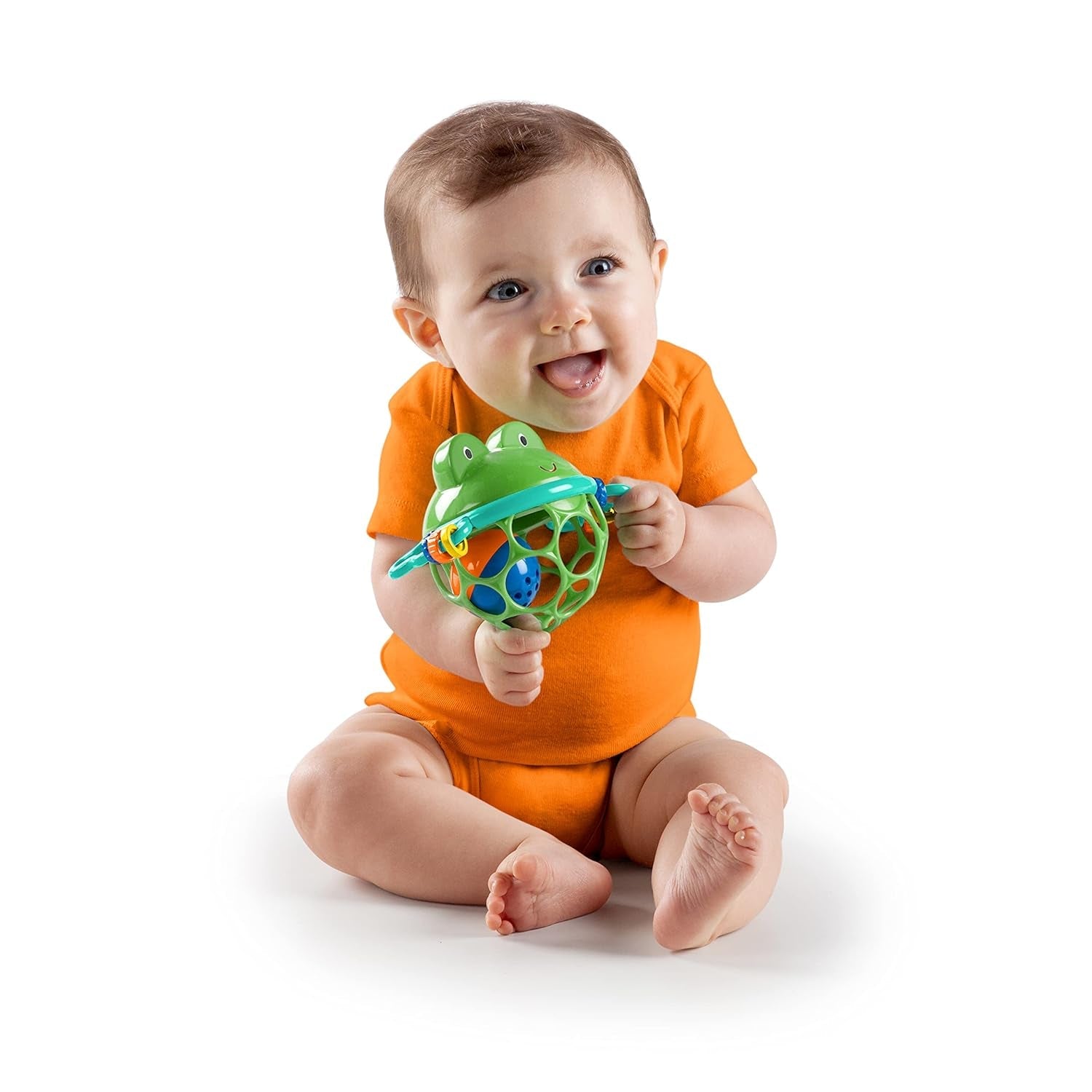 Bright Starts Little Shakers Coffret cadeau 6 pièces – Hochets et anneaux de dentition pour bébé sans BPA, faciles à attraper, unisexe pour nouveau-né +