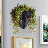 Notakia Pot de fleurs mural à facettes pour intérieur et extérieur avec drainage pour plantes grasses, cactus et petites plantes, décoration unique pour la maison, cadeau pour les amis et la famille