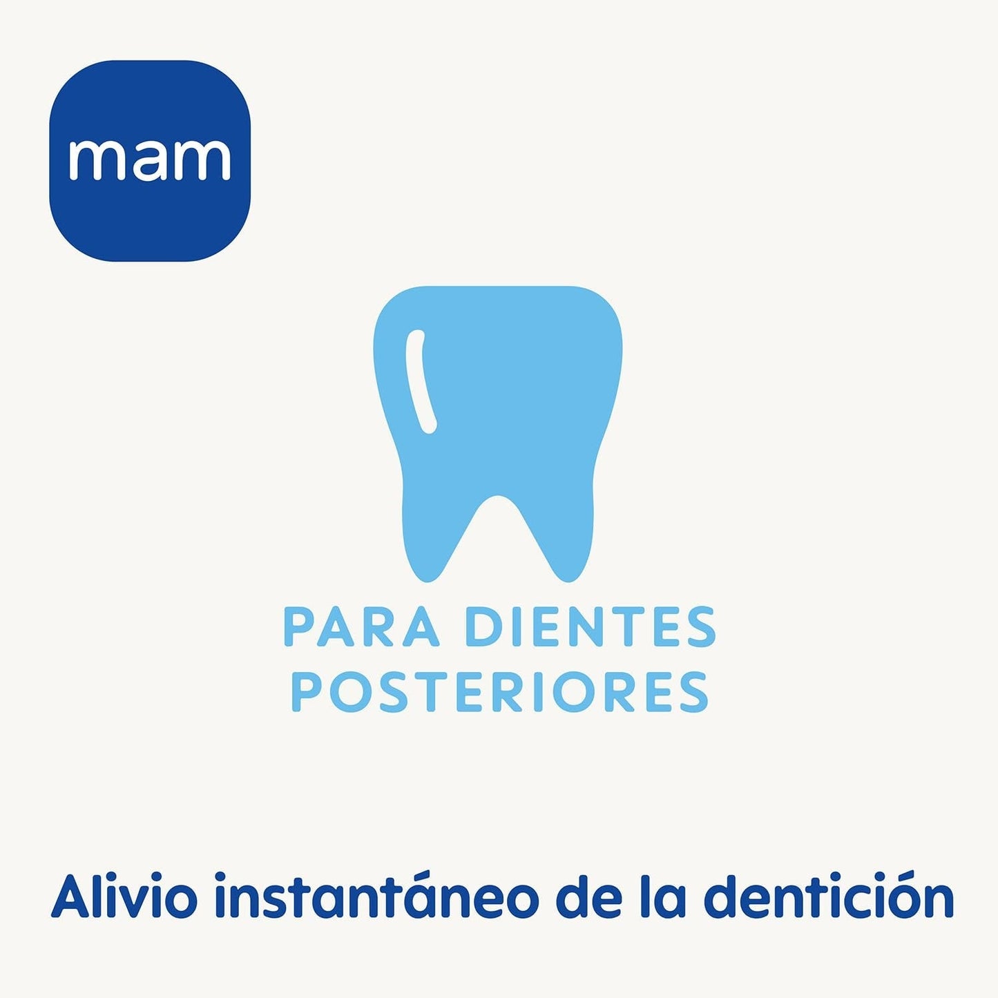 MAM Anneau de dentition, 4 mois et plus, soulagement immédiat en cas d'éruption ultérieure, extra léger et facile à saisir et à tenir, avec boîte auto-stérilisante, rose, 1 pièce