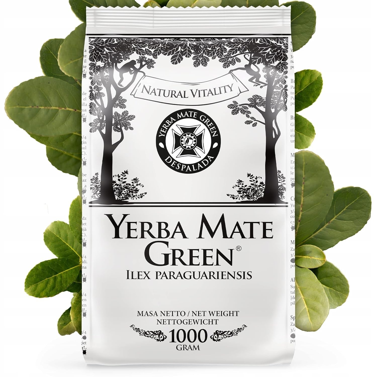 Yerba Brésil Despalada 1 kg ● Thé maté séché à l'air à partir de feuilles de maté ● Maté naturel du Paraguay 50 g ● Arôme naturel de thé maté ● Thé Yerba maté sans additifs ● Thé maté en vrac