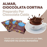 Chocolat chaud italien Cortina TARTE CHOCOLAT AMER, 15 sachets X 30 grammes Cacao et Chocolat Chaud Naty Shop