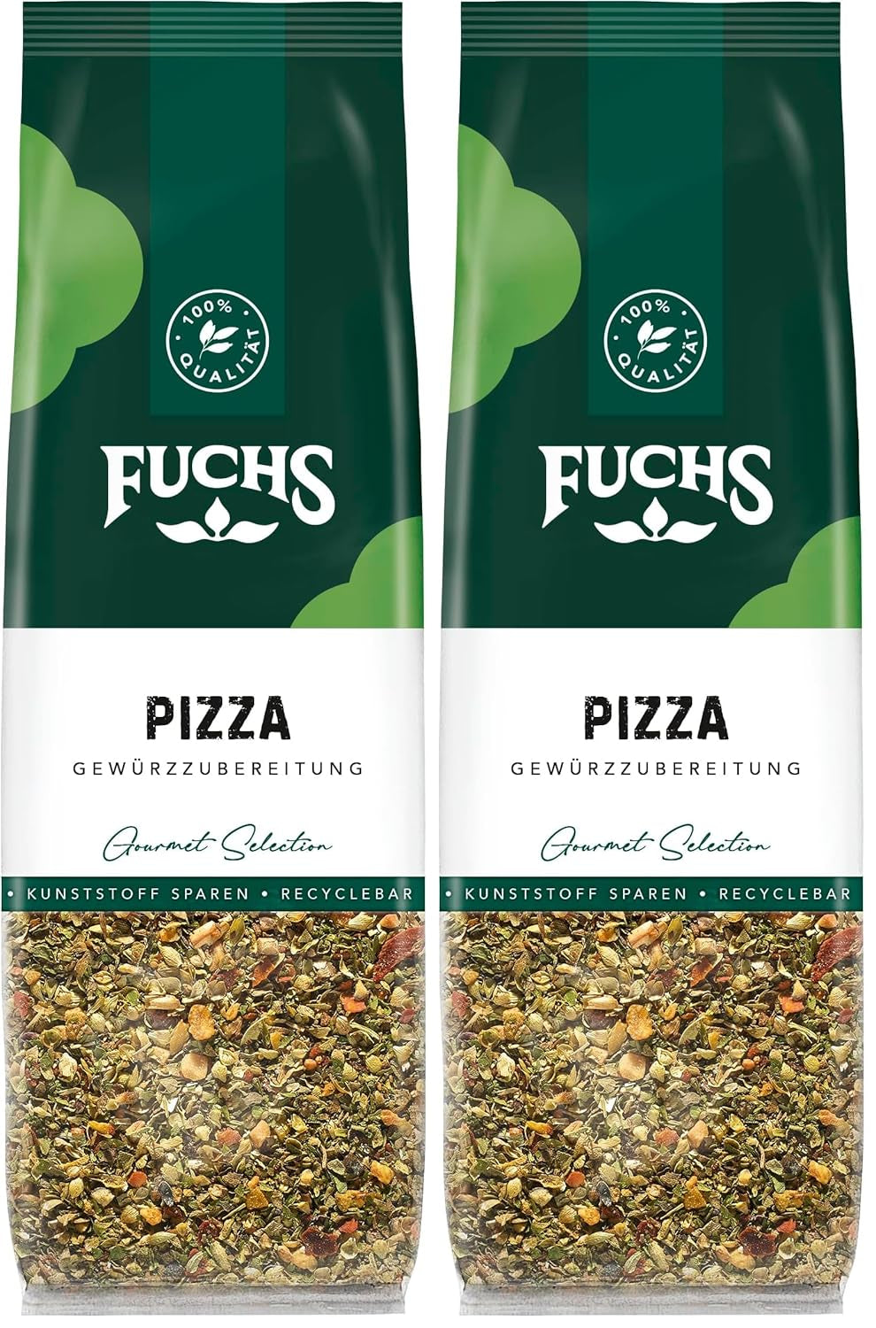 Fuchs Gewürze - Pizza Gewürzzubereitung en Nachfüllbeutel recyclable, Gewürzmischung mit Italianen Kräutern, idéal pour Bruschetta - 30 g