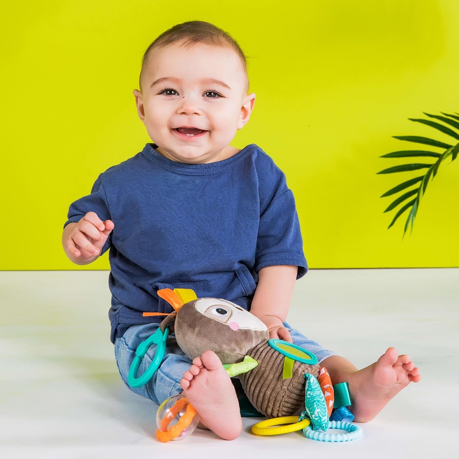 Jouet pour poussette Bright Starts, paresseux - avec hochet, miroir et boucles Taggie Bebe Toys Naty Shop
