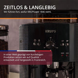 Machine à expresso automatique KRUPS Arabica Picto, design compact, facile à utiliser, commande rotative intuitive réglable, mousseur à lait, fonction 2 tasses, machine à expresso, noir, EA810870