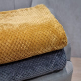 Couvre-lit HOMLA Noah 220 X 240 Cm - couvre-lit canapé couverture confortable - moelleux et doux - gris polyester Lits et couvertures Besuche den HOMLA-Store