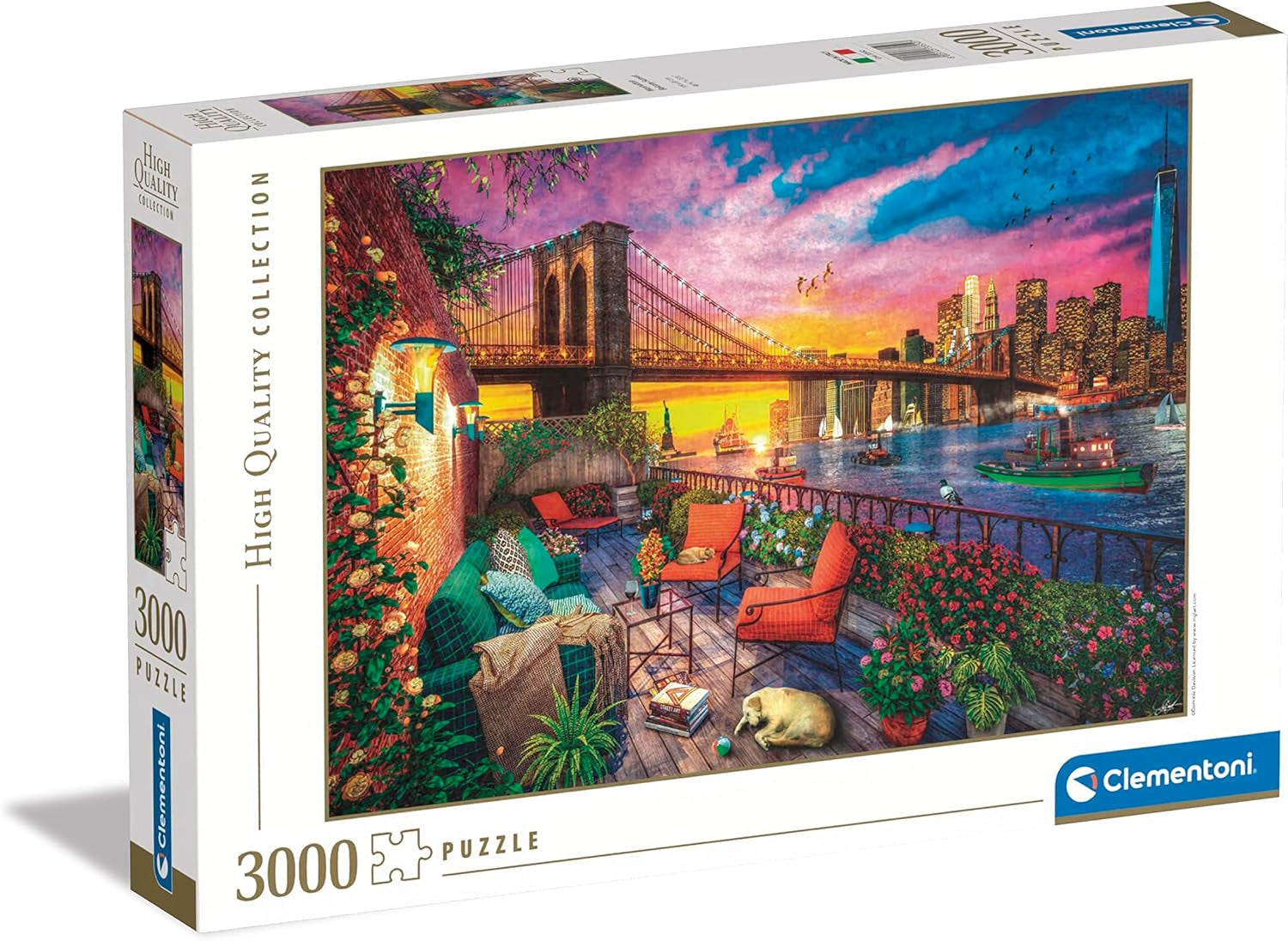 Clementoni - 33552 Collection - Manhattan Balcony Sunset Puzzle 3000 pièces pour adultes et enfants de 10 ans Jeu d'adresse pour toute la famille Puzzle Naty Shop Titre par défaut