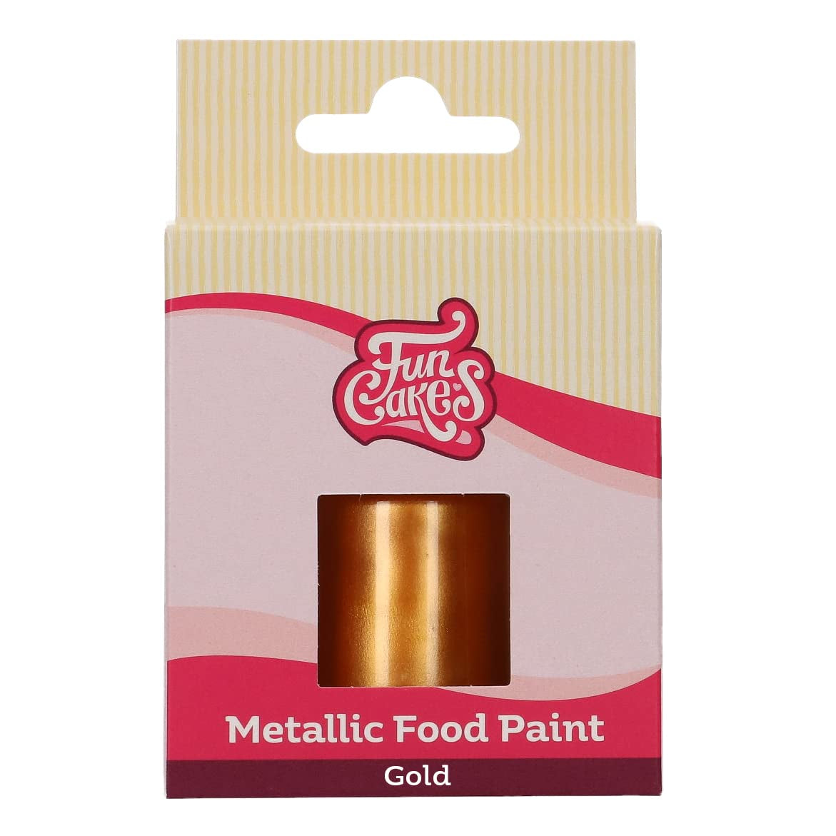 Peinture alimentaire métallisée dorée Funcakes : Créez des effets métalliques sur le fondant, la pâte d'amande, la pâte à sucre, le glaçage royal et les biscuits. 100% comestible, Halal, peut être végétarien et végétalien. 30 ml.
