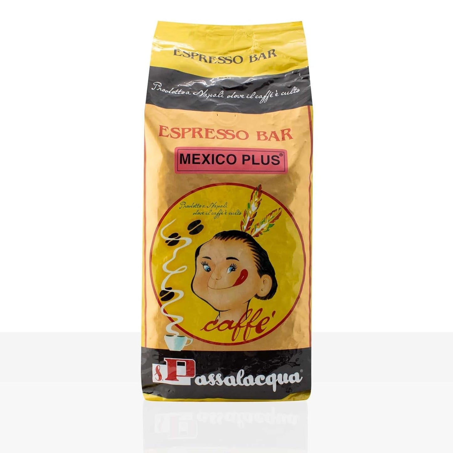 MEKICO PLUS CAFÉ - BARRE EXPRESSO - 1 kg PAQUET DE CAFÉ EN GRAINS