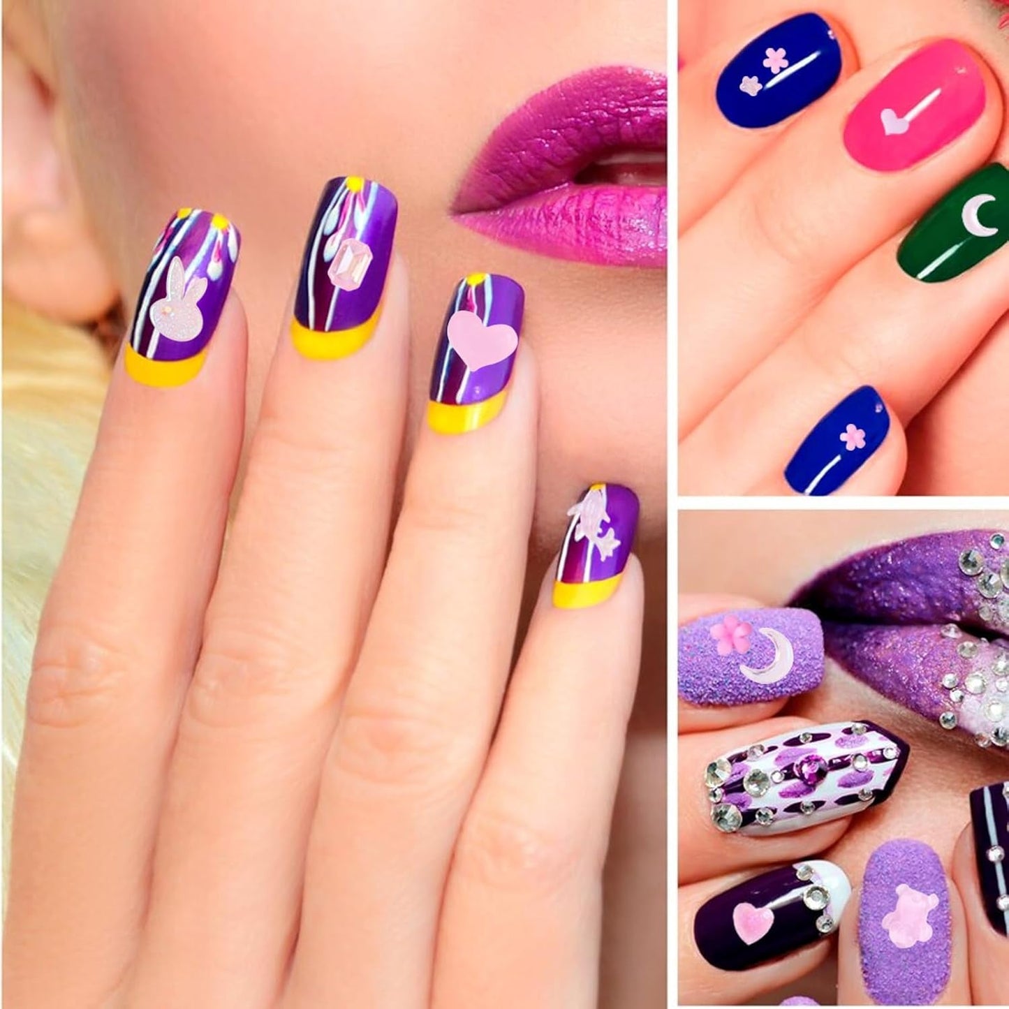Lot de 100 breloques pour ongles Y2K en résine 3D, fleur de camélia, strass Kawaii, décorations pour nail art, motifs, accessoires de loisirs créatifs (rose)