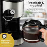 Machine à café expresso avec filtre Bomann® | pour 12-14 tasses | Machine à café expresso avec filtre | Boîtier en acier inoxydable | Anti-goutte | Expresso | Machine à café expresso avec filtre | 800W | KA6071CB