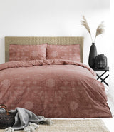The Linen Yard Parure Housse de Couette Bohème, Rouge, 260 X 220Cm Couettes et couettes Naty Shop Rouge 260 X 220Cm